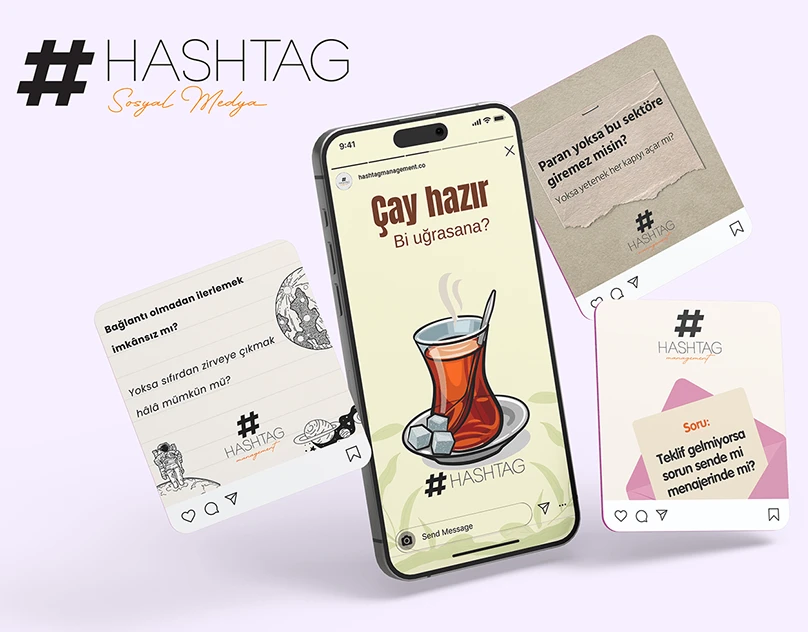 Hashtag Sosyal Medya İçerikleri — Behance proje kapağı